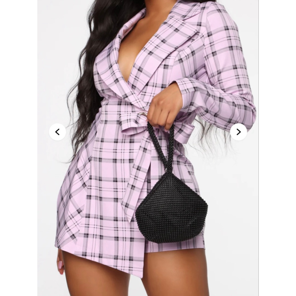 Women's Fashion Nova 3X Lavender Black romper - Picture 10 of 11